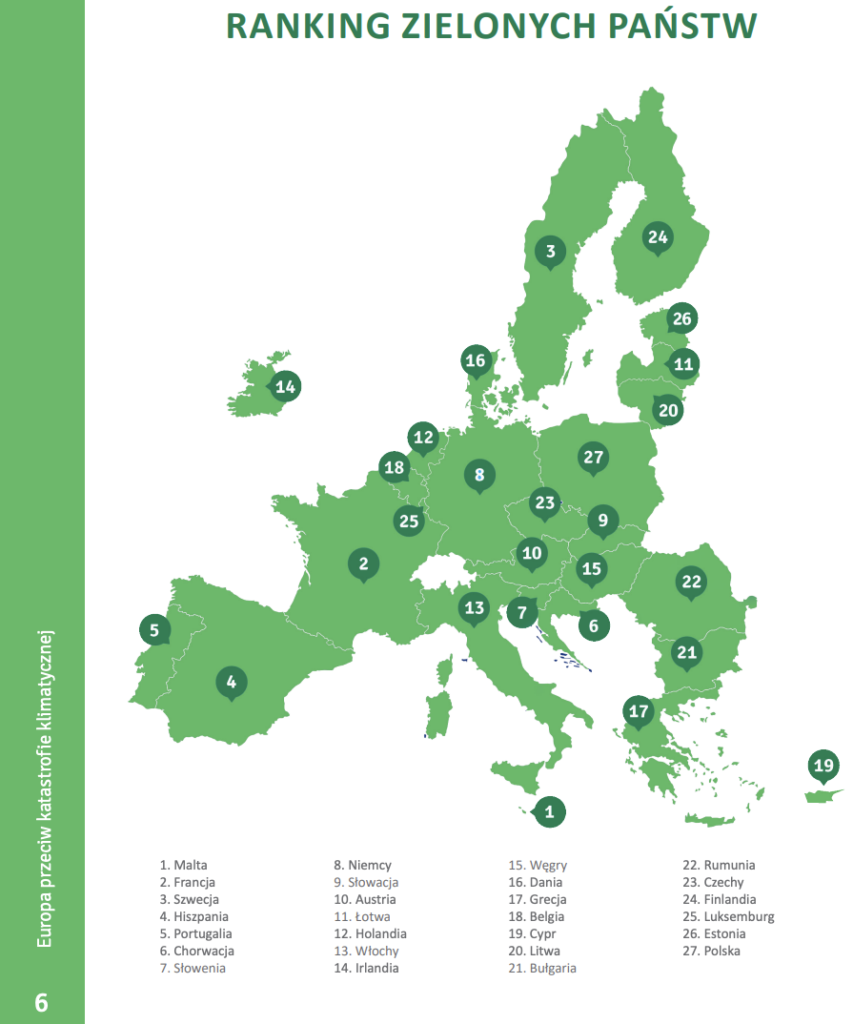 Europa przeciw katastrofie klimatycznej Ranking najbardziej zielonych państw Unii Europejskiej